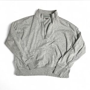 Aerie Heather Gray Quarter-Zip Pullover